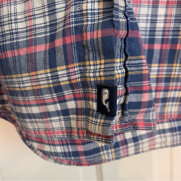 Vineyard Vines Mens Slim Longshore Fit Whale Long Sleeve Linen blend Shirt LG - Picture 7 of 8